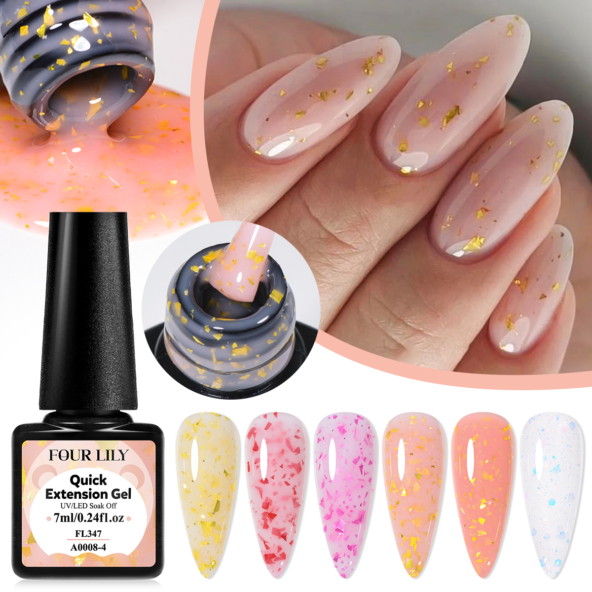 7ml 6 Colors Glitter Quick Ext - Nail Dehydrator Primer บทวิจารณ์และราคา