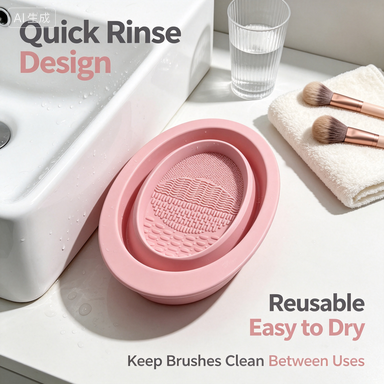 Flexible Silicone Makeup Clean - Cosmetic Sponge บทวิจารณ์และราคา