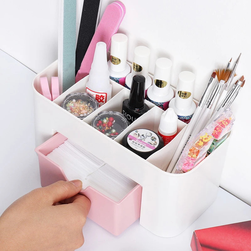 Nail Art Organizer Desktop Dra - Beauty Makeup Vanity บทวิจารณ์และราคา