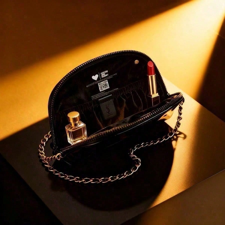 YSL’s Bag Black Quilted Leathe - Ysl Beauty Makeup บทวิจารณ์และราคา