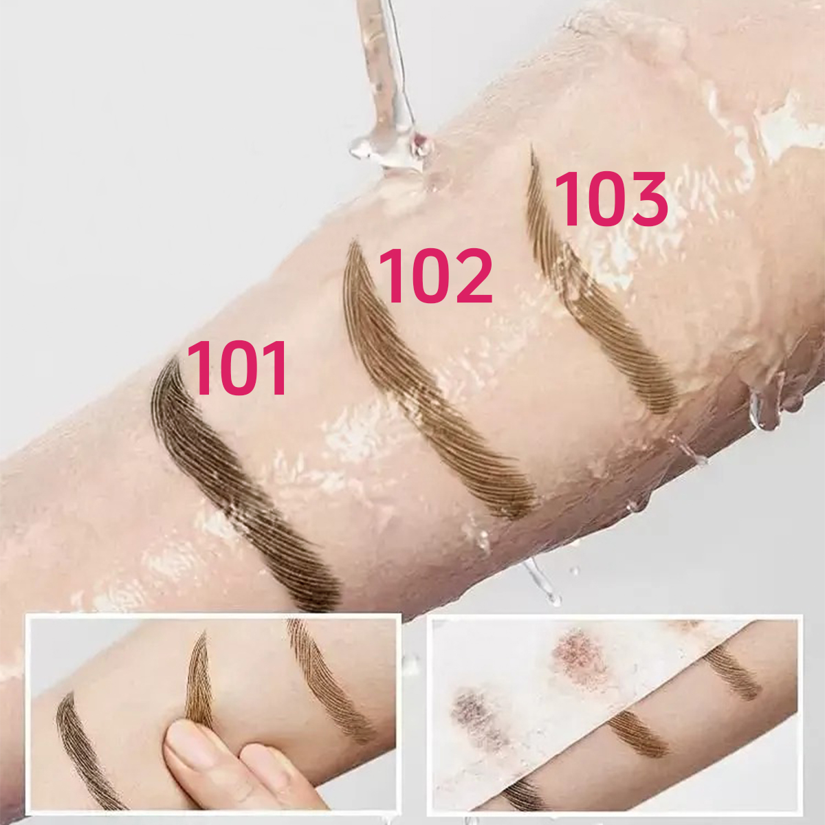 3-color Waterproof eyebrow pen - Eyebrow Pomade Pencil บทวิจารณ์และราคา