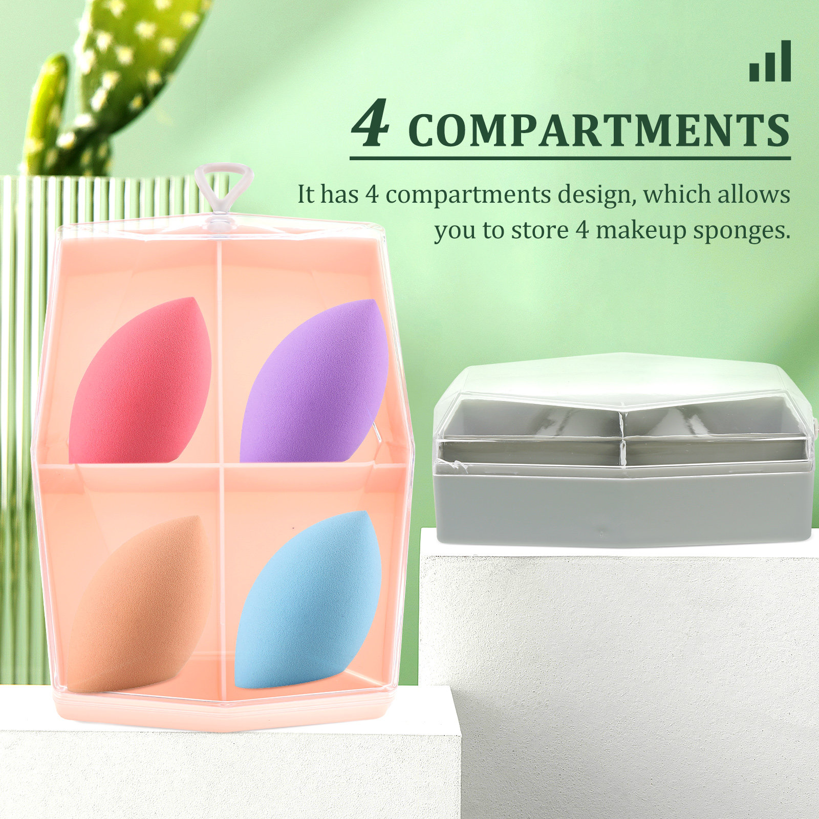 2Pcs Makeup Storage Case 4-Com - Beauty With Makeup บทวิจารณ์และราคา