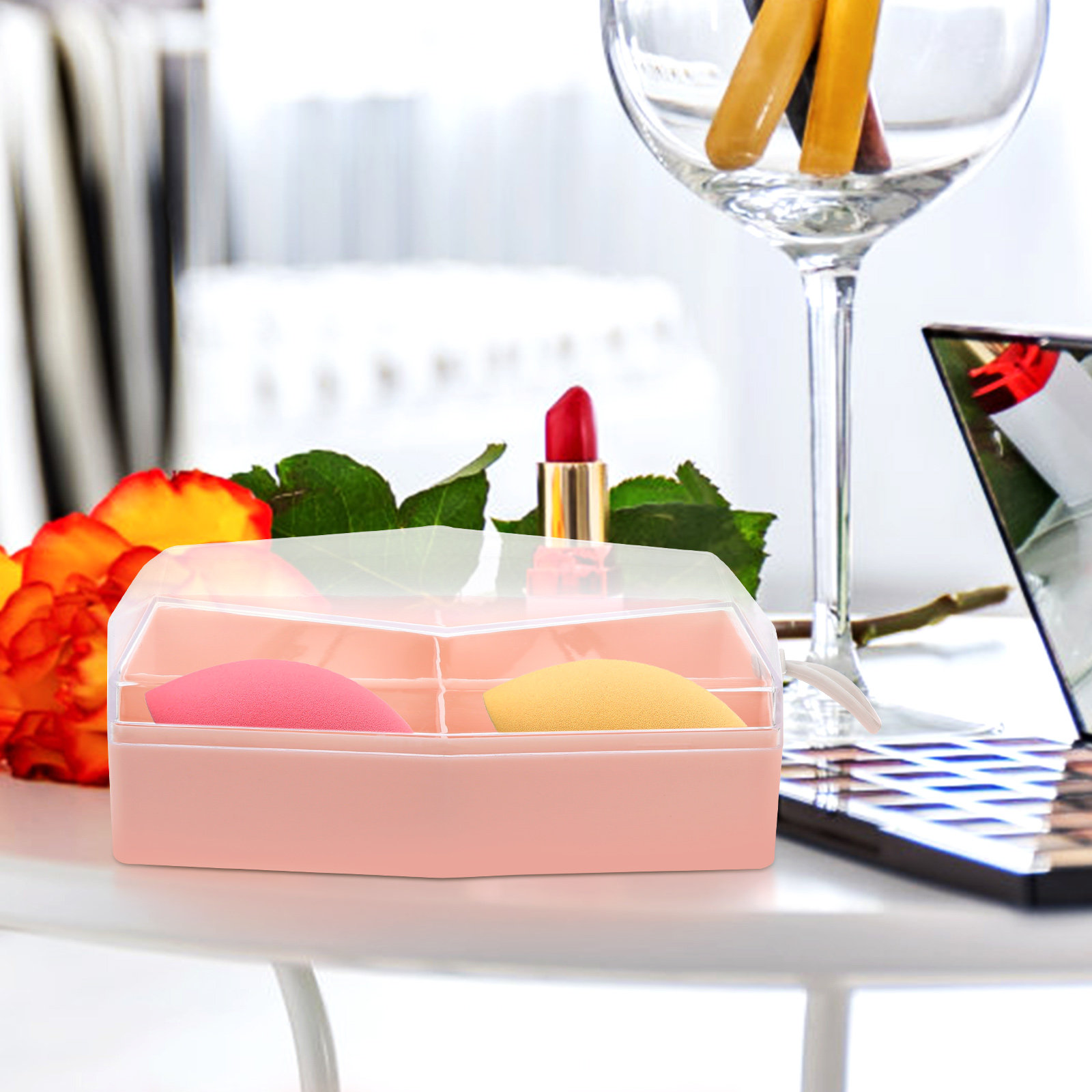2Pcs Makeup Storage Case 4-Com - Beauty With Makeup บทวิจารณ์และราคา