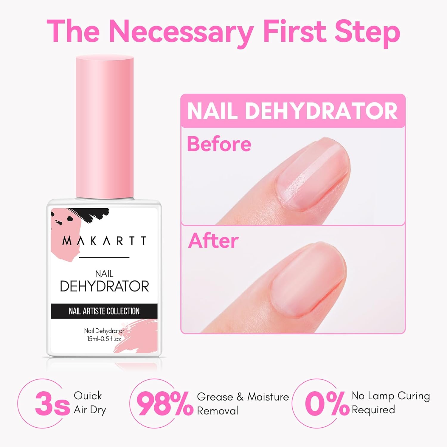 2Pcs Acid Free Natural Nail Pr - Nail Dehydrator Primer บทวิจารณ์และราคา